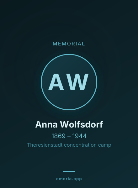 Memorial portrait of Anna Wolfsdorf