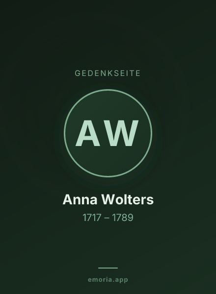 Gedenkportrait von Anna Wolters