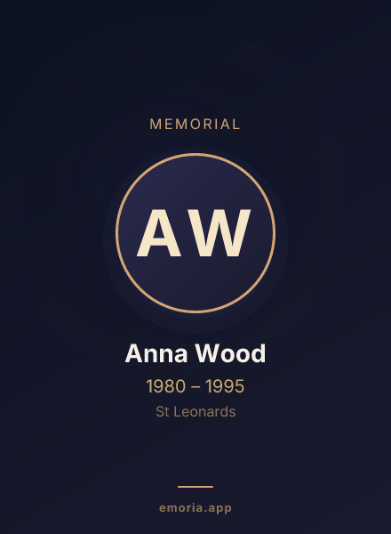 Memorial portrait of Anna Wood