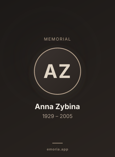 Memorial portrait of Anna Zybina