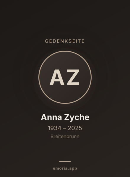 Gedenkportrait von Anna Zyche