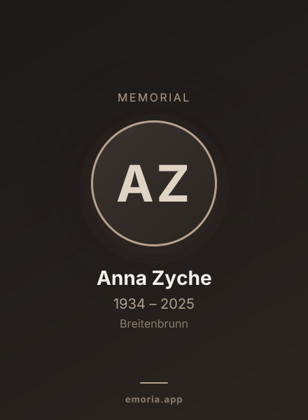 Memorial portrait of Anna Zyche