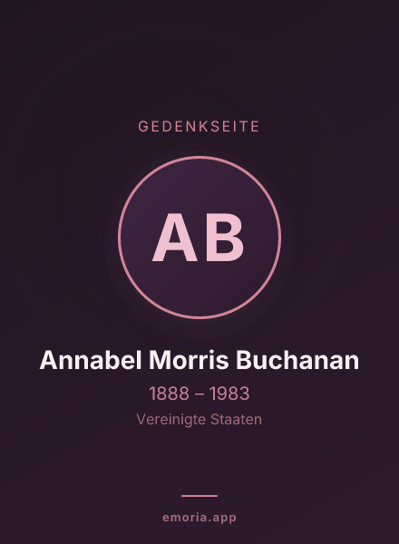 Gedenkportrait von Annabel Morris Buchanan