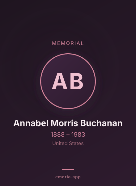 Memorial portrait of Annabel Morris Buchanan