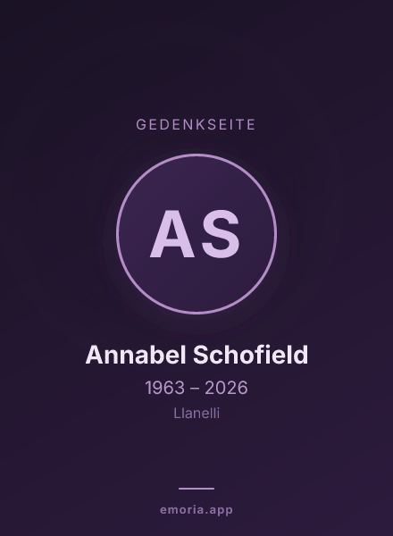Gedenkportrait von Annabel Schofield