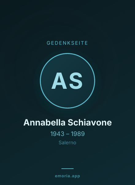Gedenkportrait von Annabella Schiavone