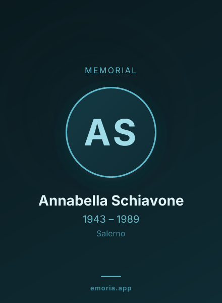 Memorial portrait of Annabella Schiavone