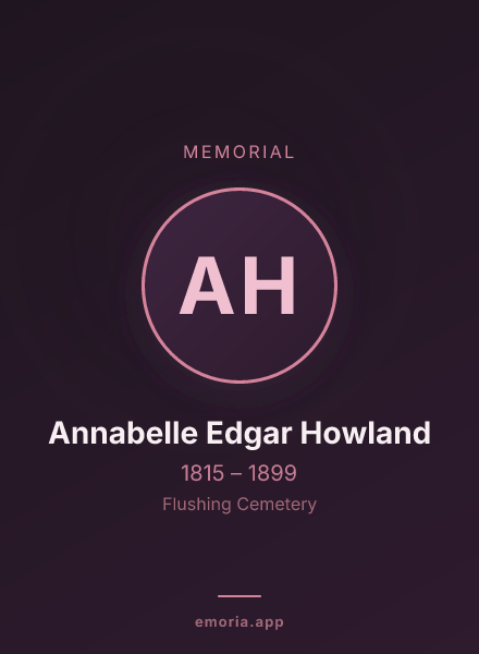 Memorial portrait of Annabelle Edgar Howland