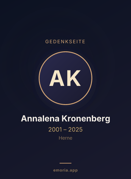 Gedenkportrait von Annalena Kronenberg