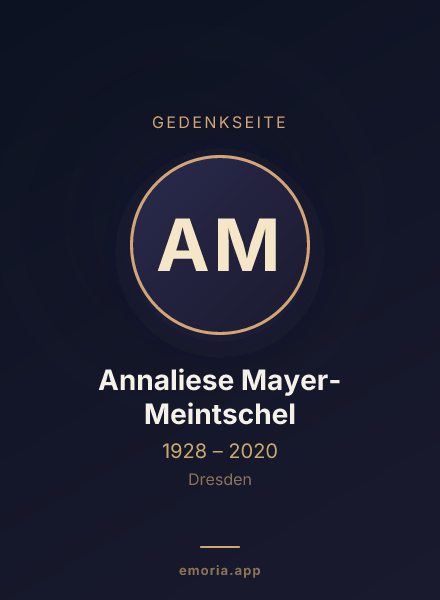 Gedenkportrait von Annaliese Mayer-Meintschel