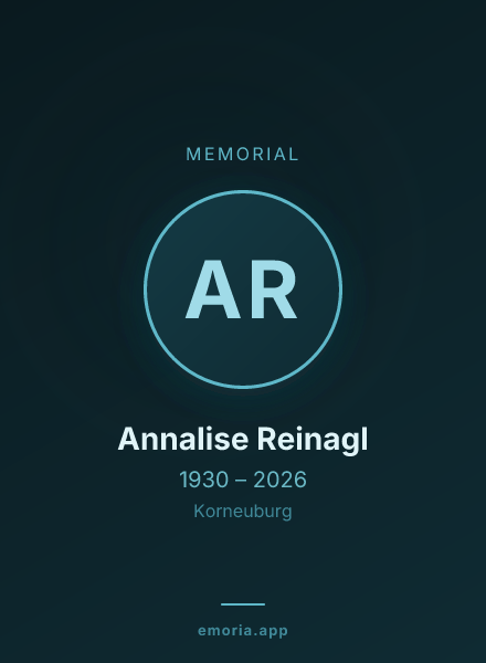Memorial portrait of Annalise Reinagl