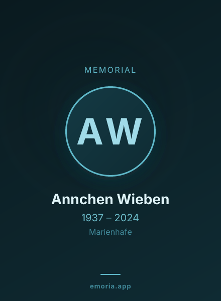 Memorial portrait of Annchen Wieben