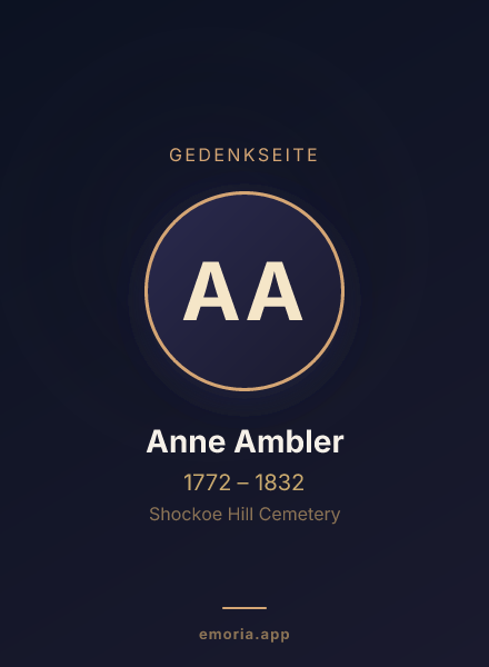 Gedenkportrait von Anne Ambler