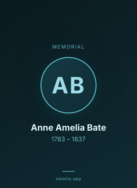 Memorial portrait of Anne Amelia Bate