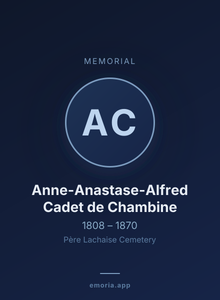 Memorial portrait of Anne-Anastase-Alfred Cadet de Chambine