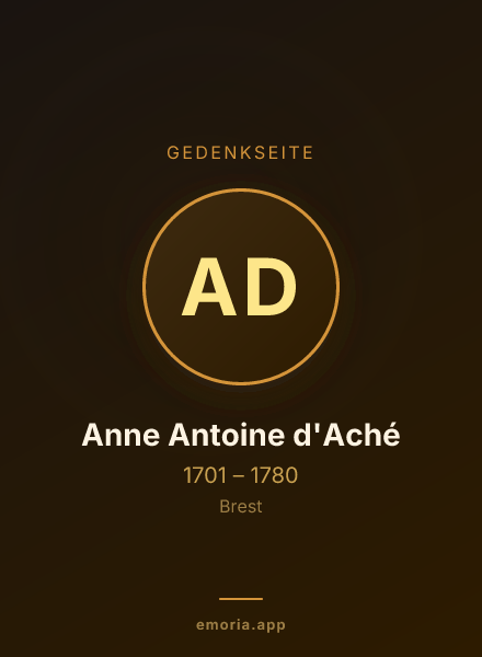 Gedenkportrait von Anne Antoine d'Aché