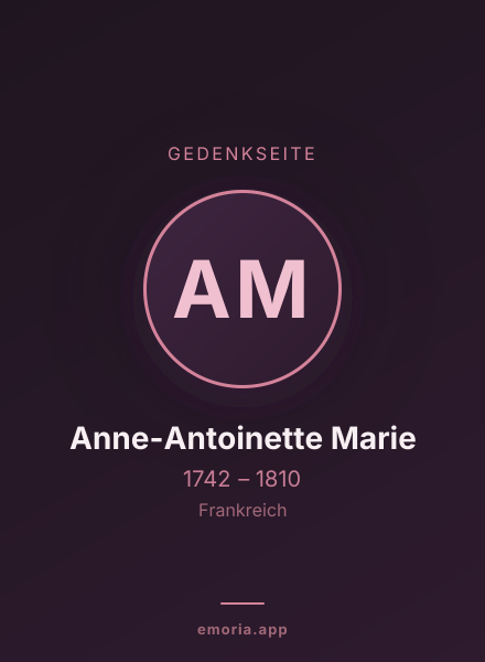 Gedenkportrait von Anne-Antoinette Marie