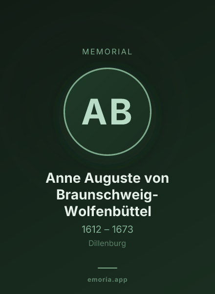 Memorial portrait of Anne Auguste von Braunschweig-Wolfenbüttel