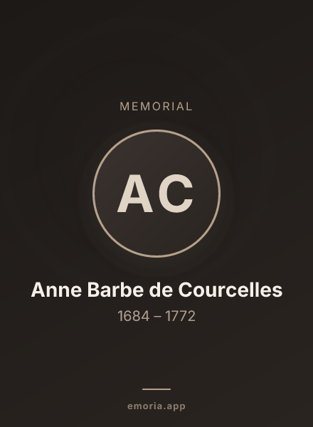 Memorial portrait of Anne Barbe de Courcelles