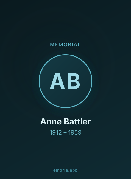 Memorial portrait of Anne Battler