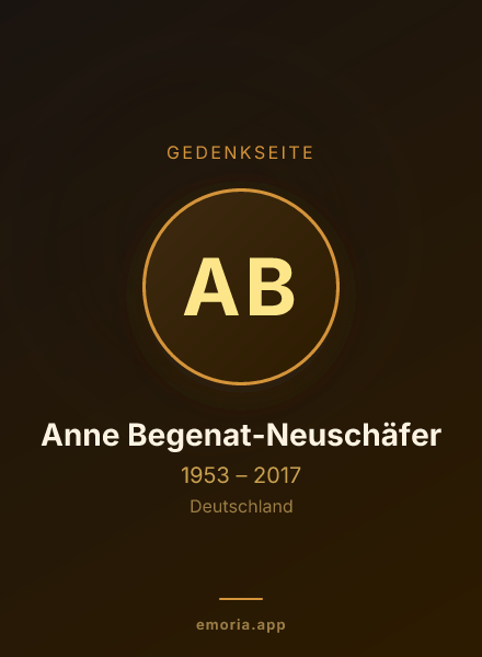 Gedenkportrait von Anne Begenat-Neuschäfer
