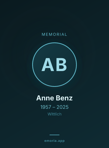 Memorial portrait of Anne Benz