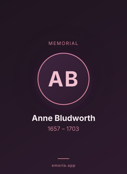 Memorial portrait of Anne Bludworth