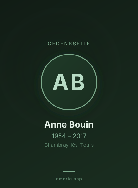 Gedenkportrait von Anne Bouin