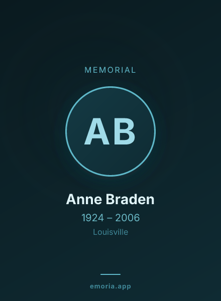 Memorial portrait of Anne Braden