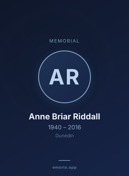Memorial portrait of Anne Briar Riddall