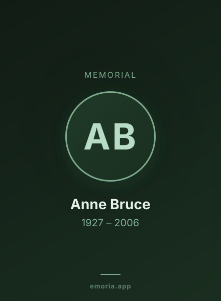 Memorial portrait of Anne Bruce