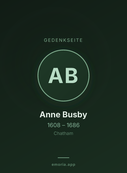 Gedenkportrait von Anne Busby