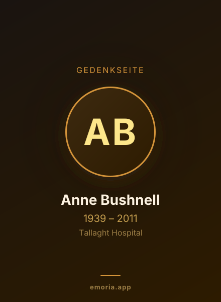 Gedenkportrait von Anne Bushnell
