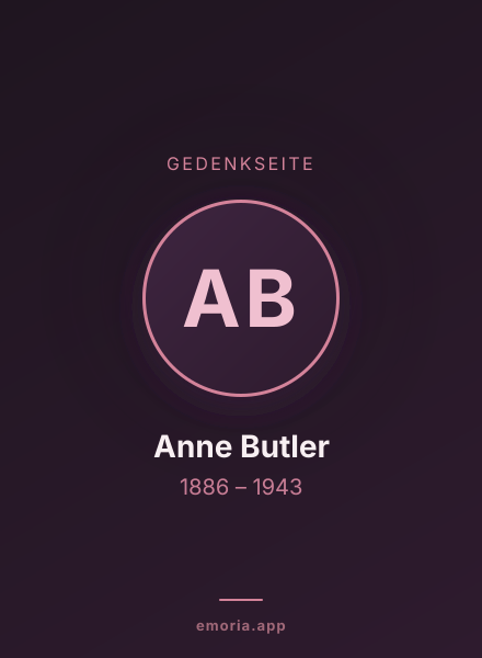 Gedenkportrait von Anne Butler