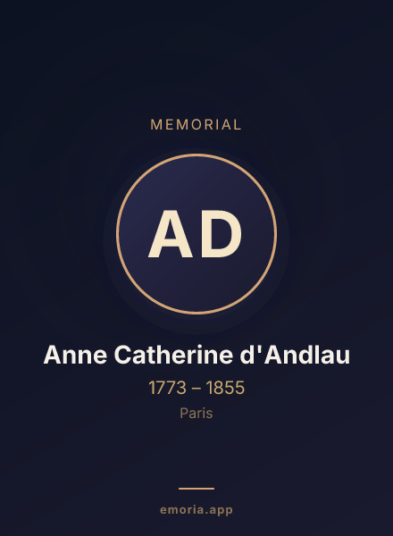 Memorial portrait of Anne Catherine d'Andlau