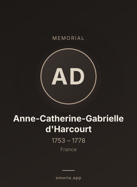 Memorial portrait of Anne-Catherine-Gabrielle d'Harcourt