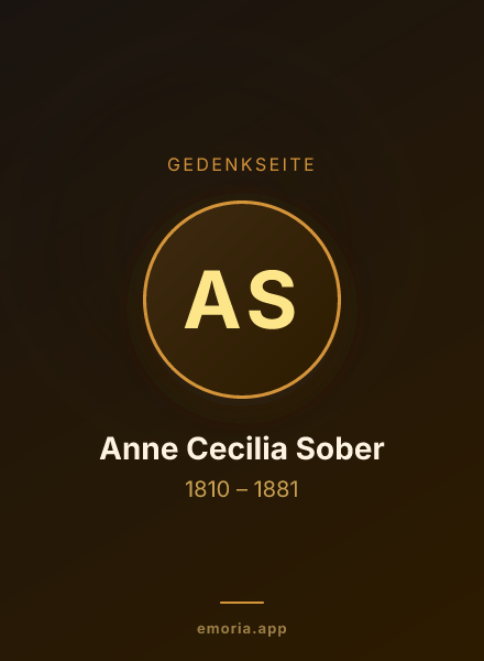 Gedenkportrait von Anne Cecilia Sober