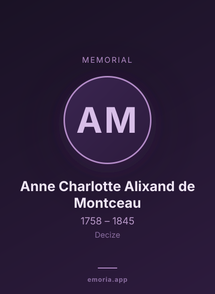 Memorial portrait of Anne Charlotte Alixand de Montceau