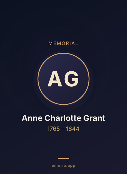 Memorial portrait of Anne Charlotte Grant