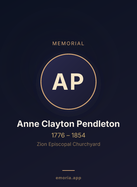 Memorial portrait of Anne Clayton Pendleton