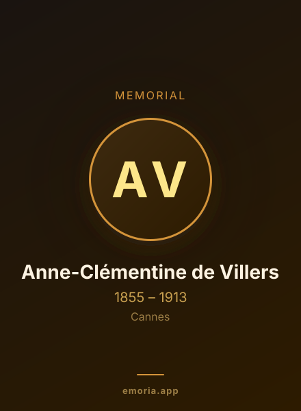 Memorial portrait of Anne-Clémentine de Villers