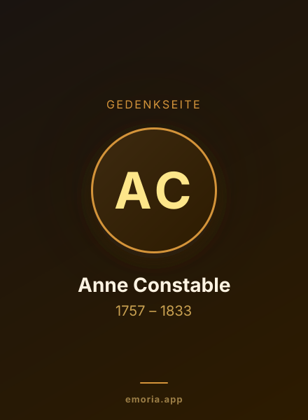 Gedenkportrait von Anne Constable