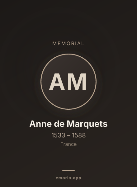 Memorial portrait of Anne de Marquets