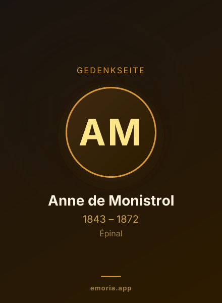 Gedenkportrait von Anne de Monistrol