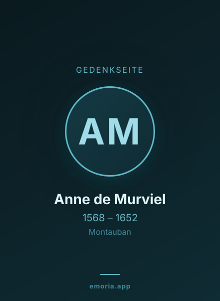 Gedenkportrait von Anne de Murviel