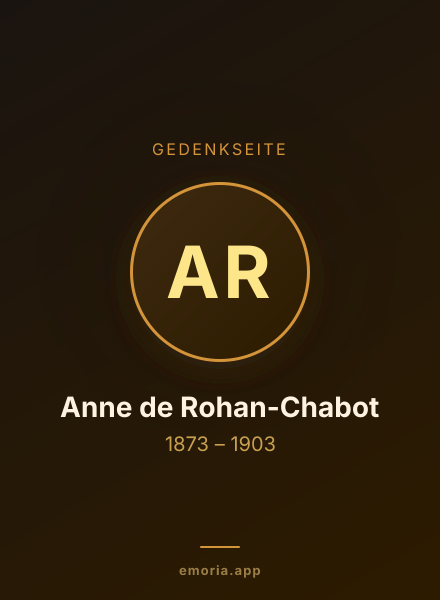 Gedenkportrait von Anne de Rohan-Chabot