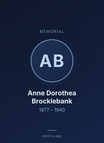 Memorial portrait of Anne Dorothea Brocklebank