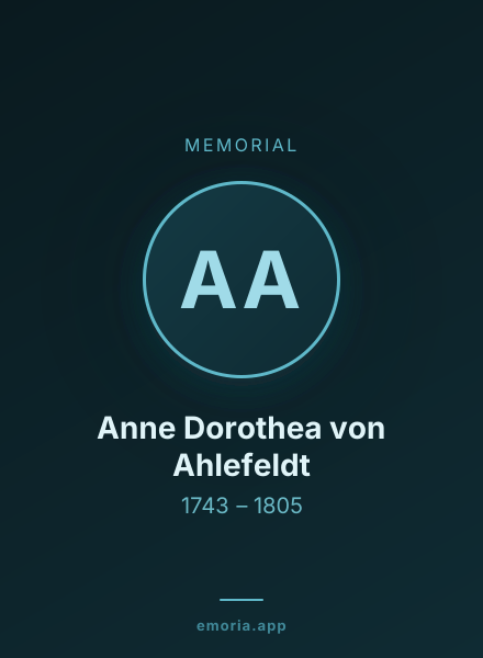 Memorial portrait of Anne Dorothea von Ahlefeldt