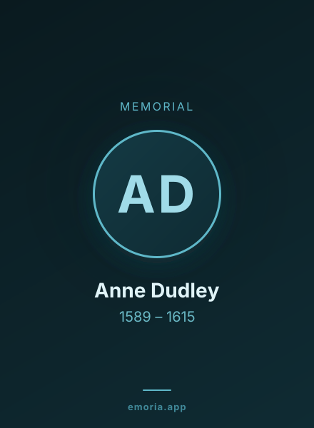 Memorial portrait of Anne Dudley