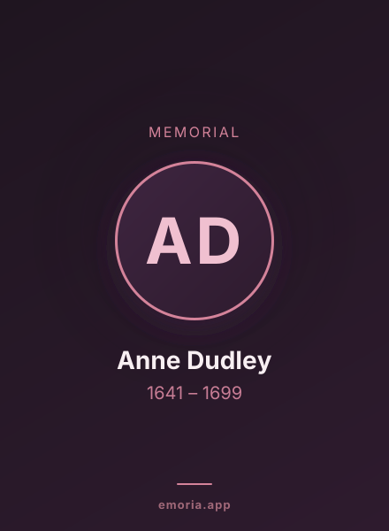 Memorial portrait of Anne Dudley